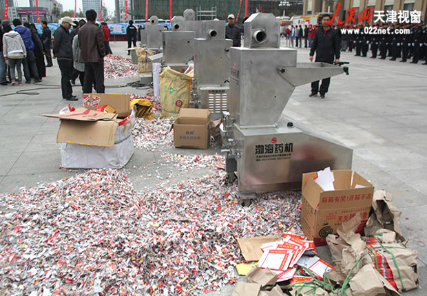 天津舉辦“亮劍”行動(dòng)假冒偽劣商品銷毀活動(dòng) 共銷毀假貨60萬件